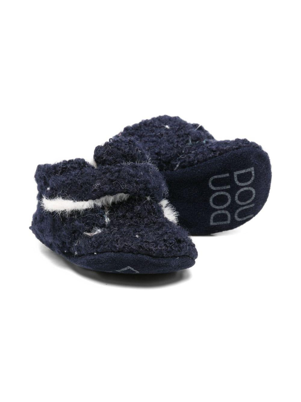 Scarpe primi passi per neonata Douuod Kids blu con tessuto testurizzato - Rubino Kids