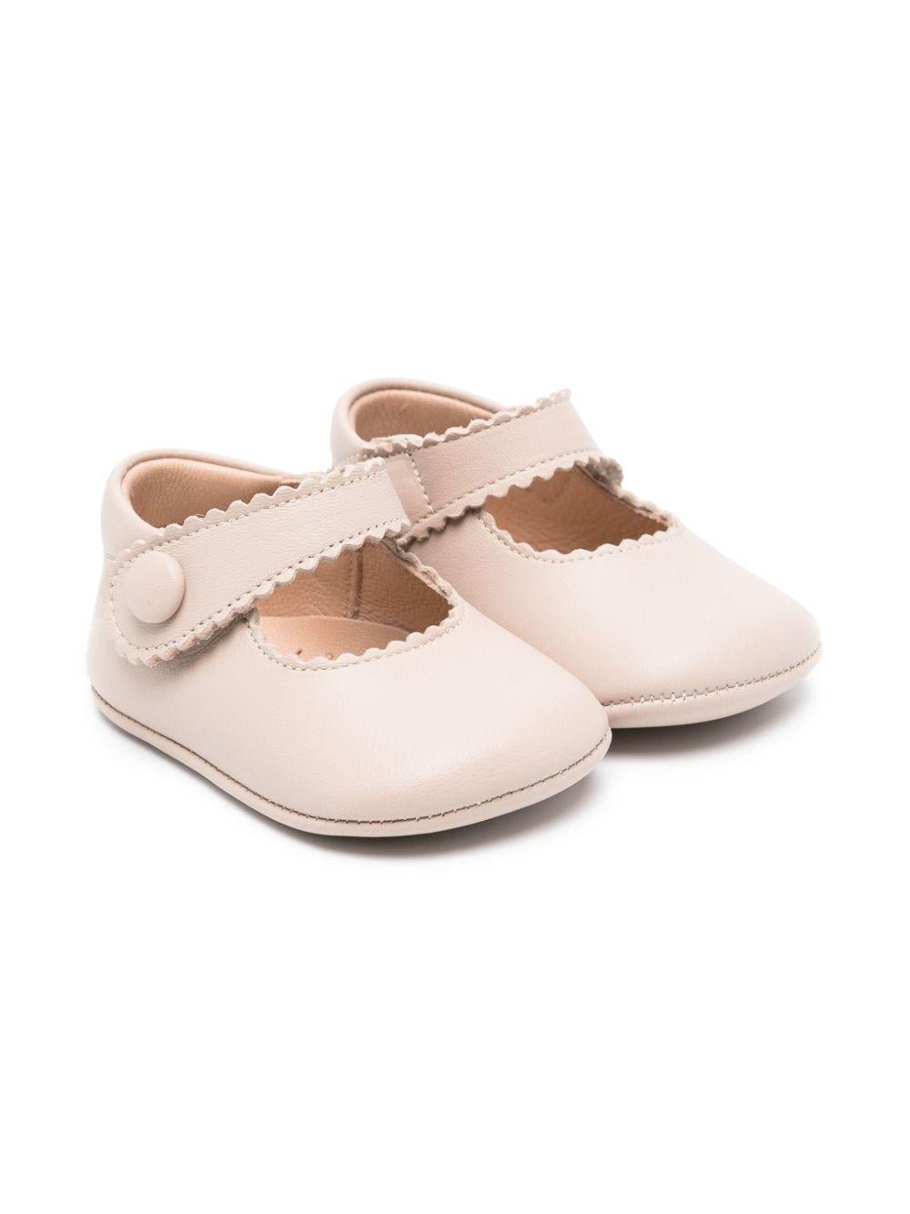 Scarpe primi passi per neonata Eli1957 beige con soletta in pelle con logo - Rubino Kids