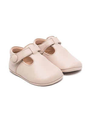 Scarpe primi passi per neonata Eli1957 beige con soletta in pelle con logo