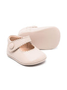 Scarpe primi passi per neonata Eli1957 beige con soletta in pelle con logo - Rubino Kids