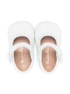 Scarpe primi passi per neonata Eli1957 bianco con soletta in pelle con logo - Rubino Kids