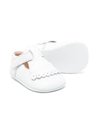 Scarpe primi passi per neonata Eli1957 bianco con soletta in pelle con logo - Rubino Kids