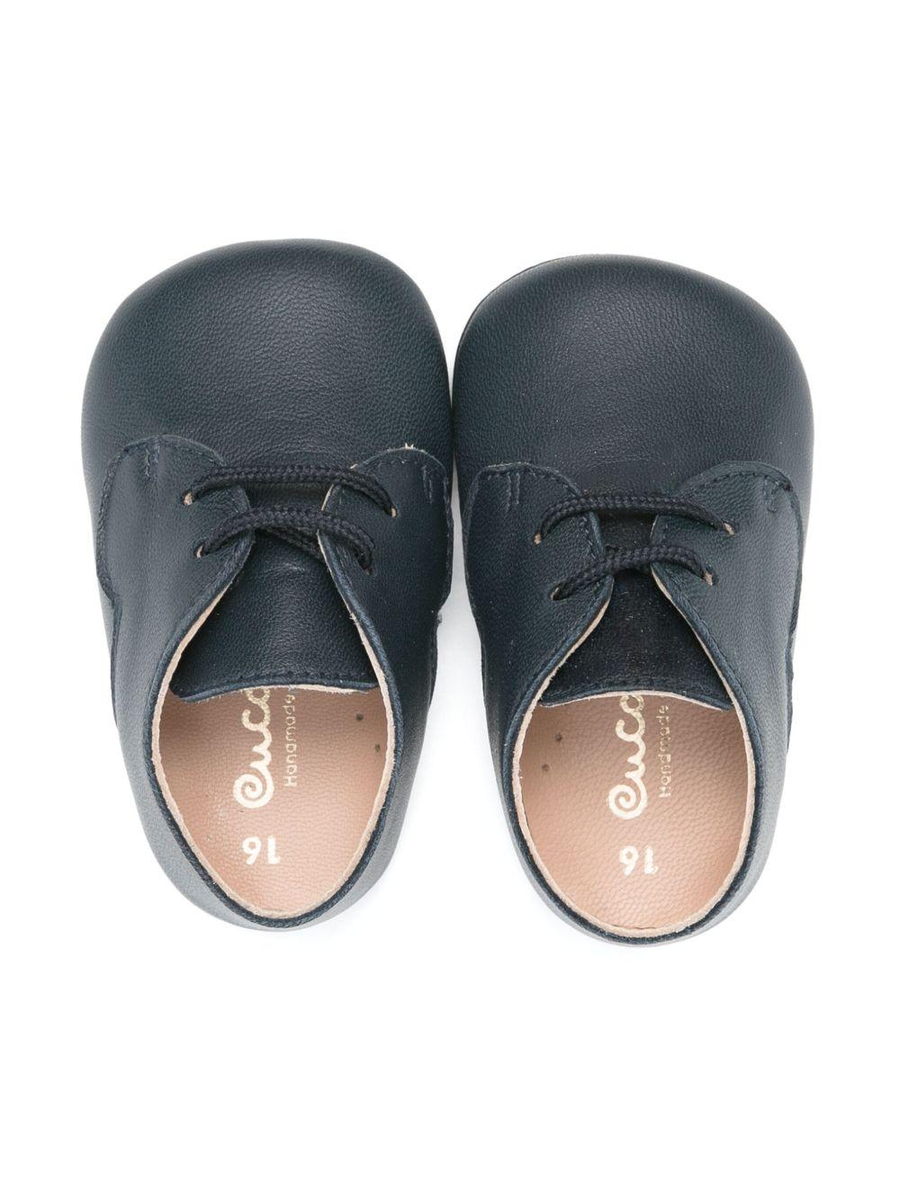 Scarpe primi passi per neonata Eli1957 blu con soletta in pelle con logo - Rubino Kids