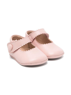 Scarpe primi passi per neonata Eli1957 rosa con soletta in pelle con logo