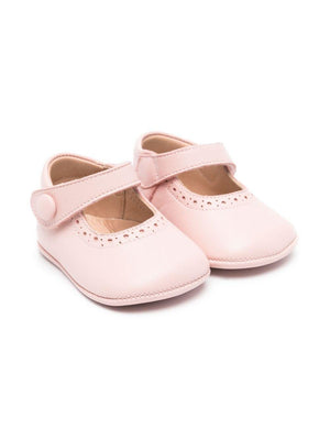 Scarpe primi passi per neonata Eli1957 rosa con soletta in pelle con logo