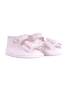 Scarpe primi passi per neonata Monnalisa rosa con dettaglio fiocco - Rubino Kids