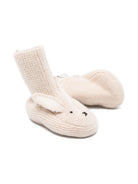 Scarpe primi passi per neonati Donsje beige a forma di coniglio - Rubino Kids