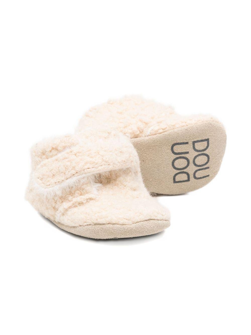 Scarpe primi passi per neonati Douuod Kids beige con cinturino a strappo - Rubino Kids