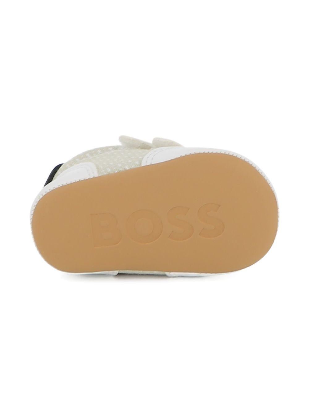 Scarpe primi passi per neonato Boss Kids bianco con motivo a pois - Rubino Kids