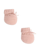 Scarpe primi passi Telse per neonata Bonpoint rosa a maglia intrecciata - Rubino Kids