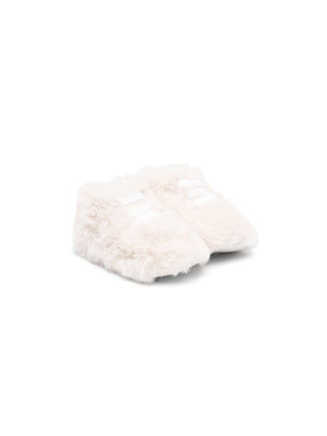 Scarpe primi passi vanille con pelliccia cruelty-free