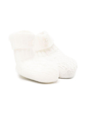 Scarpette prima passi per neonati Tartine Et Chocolat bianche con punta tonda