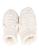 Scarpette primi passi per neonati Tartine Et Chocolat bianche con dettaglio pompon - Rubino Kids