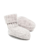 Scarpette primi passi per neonati Tartine Et Chocolat grigie con polsini a coste - Rubino Kids