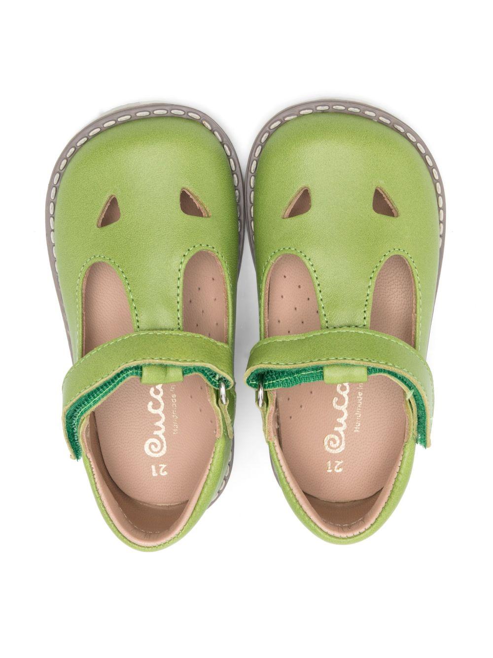 Scarpine per bambino Eli1957 verde con chiusura laterale a strappo - Rubino Kids
