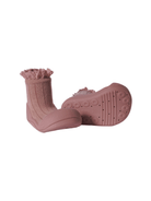 Scarpine primi passi Frill per neonata Attipas rosa con tessuto a coste - Rubino Kids