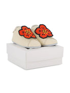 Scarpine primi passi per neonata Kenzo Kids beige con ricamo Boke Flower - Rubino Kids