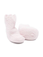 Scarpine primi passi per neonata Paz Rodríguez rosa con orlo smerlato - Rubino Kids