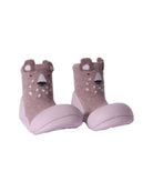 Scarpine primi passi per neonati Attipas beige con motivo orsetto ricamato - Rubino Kids
