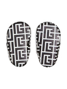 Scarpine primi passi per neonati Balmain Kids bianco e nere con cinturino con logo - Rubino Kids
