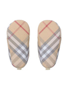 Scarpine primi passi per neonati Burberry Kids beige a quadri - Rubino Kids