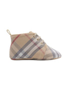 Scarpine primi passi per neonati Burberry Kids beige a quadri - Rubino Kids