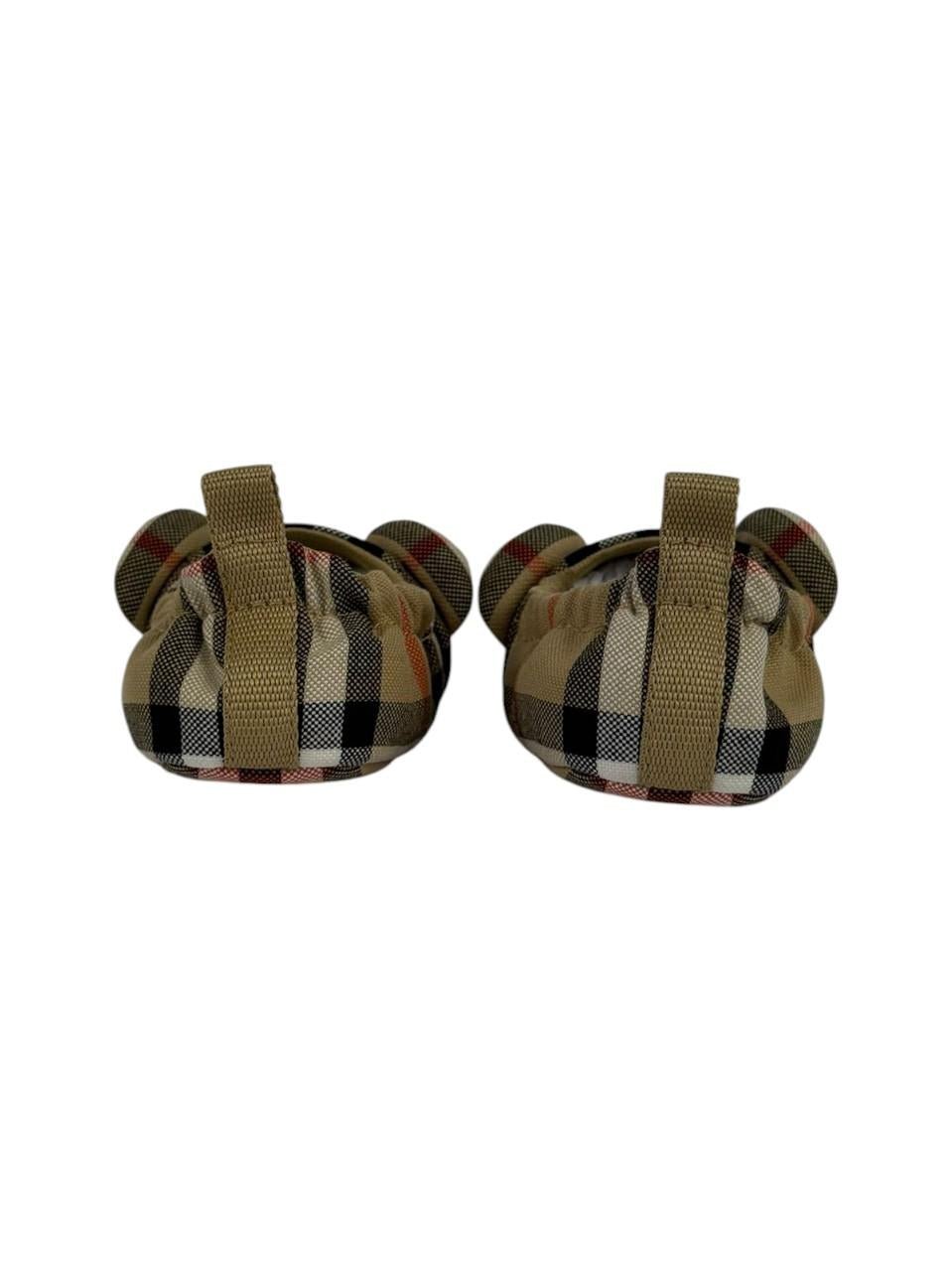 Scarpine primi passi per neonati Burberry Kids beige con caratteristico motivo Check - Rubino Kids