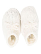 Scarpine primi passi per neonati Tartine Et Chocolat bianche con fiocco - Rubino Kids