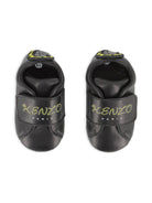 Scarpine primi passi per neonato Kenzo Kids nere con dettaglio coda - Rubino Kids