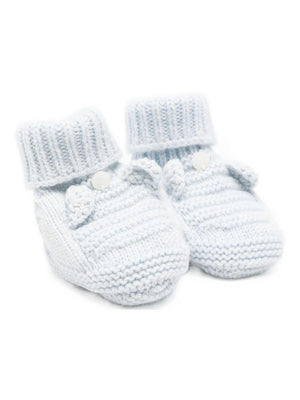 Scarpine primi passi per neonato Tartine Et Chocolat azzurre con punta tonda