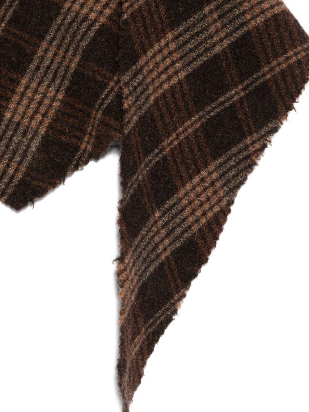 Sciarpa per bambina Album di Famiglia Kids marrone con motivo scozzese - Rubino Kids