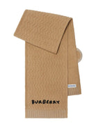 Sciarpa per bambina Burberry Kids beige con applicazione con orecchie da animale - Rubino Kids