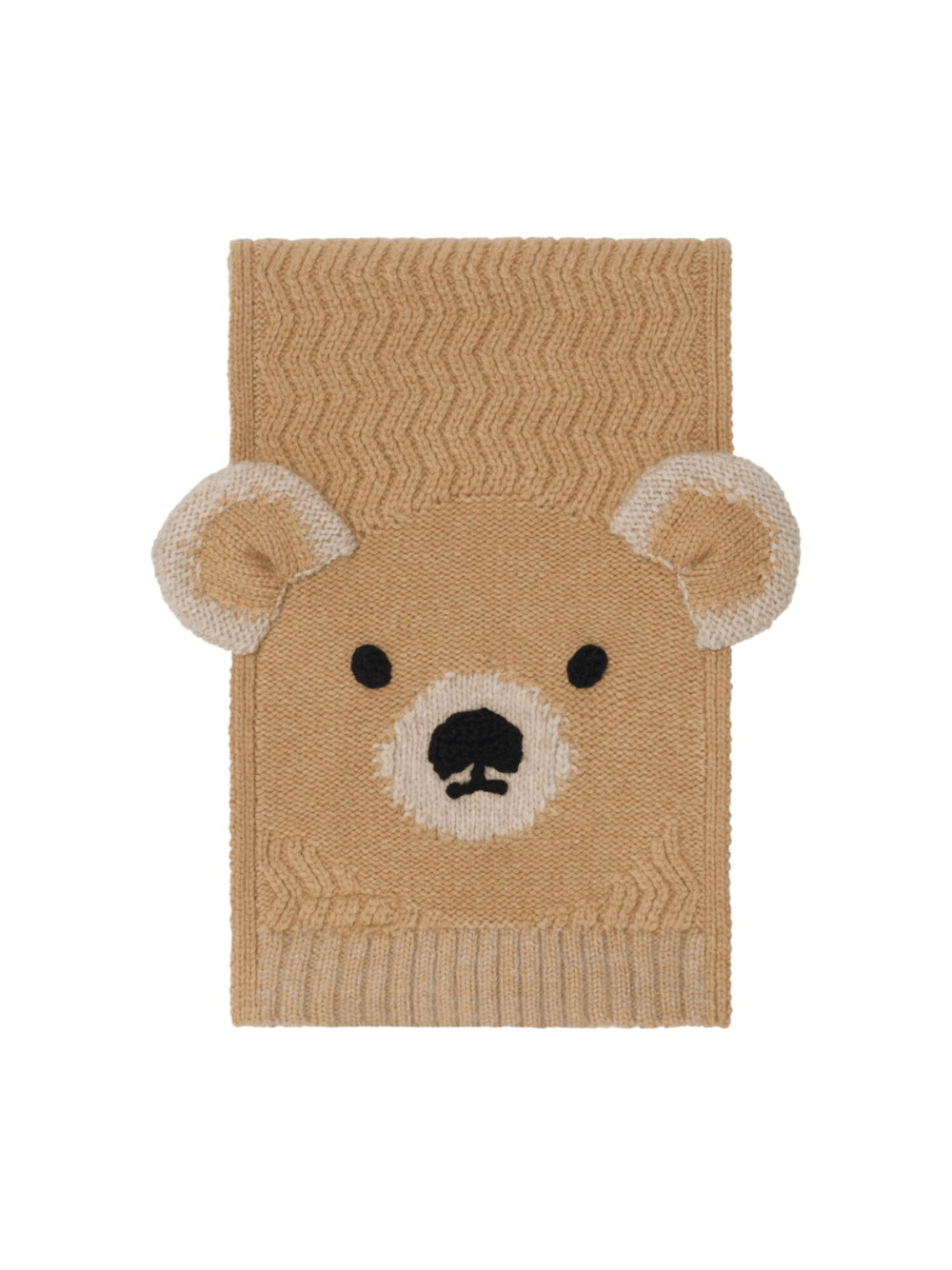 Sciarpa per bambina Burberry Kids beige con applicazione con orecchie da animale - Rubino Kids