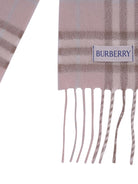 Sciarpa per bambina Burberry Kids rosa con frange - Rubino Kids
