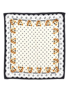 Sciarpa per bambina Monnalisa beige a pois con motivo cane - Rubino Kids