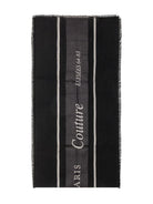 Sciarpa per bambino Balmain Kids nera con logo - Rubino Kids