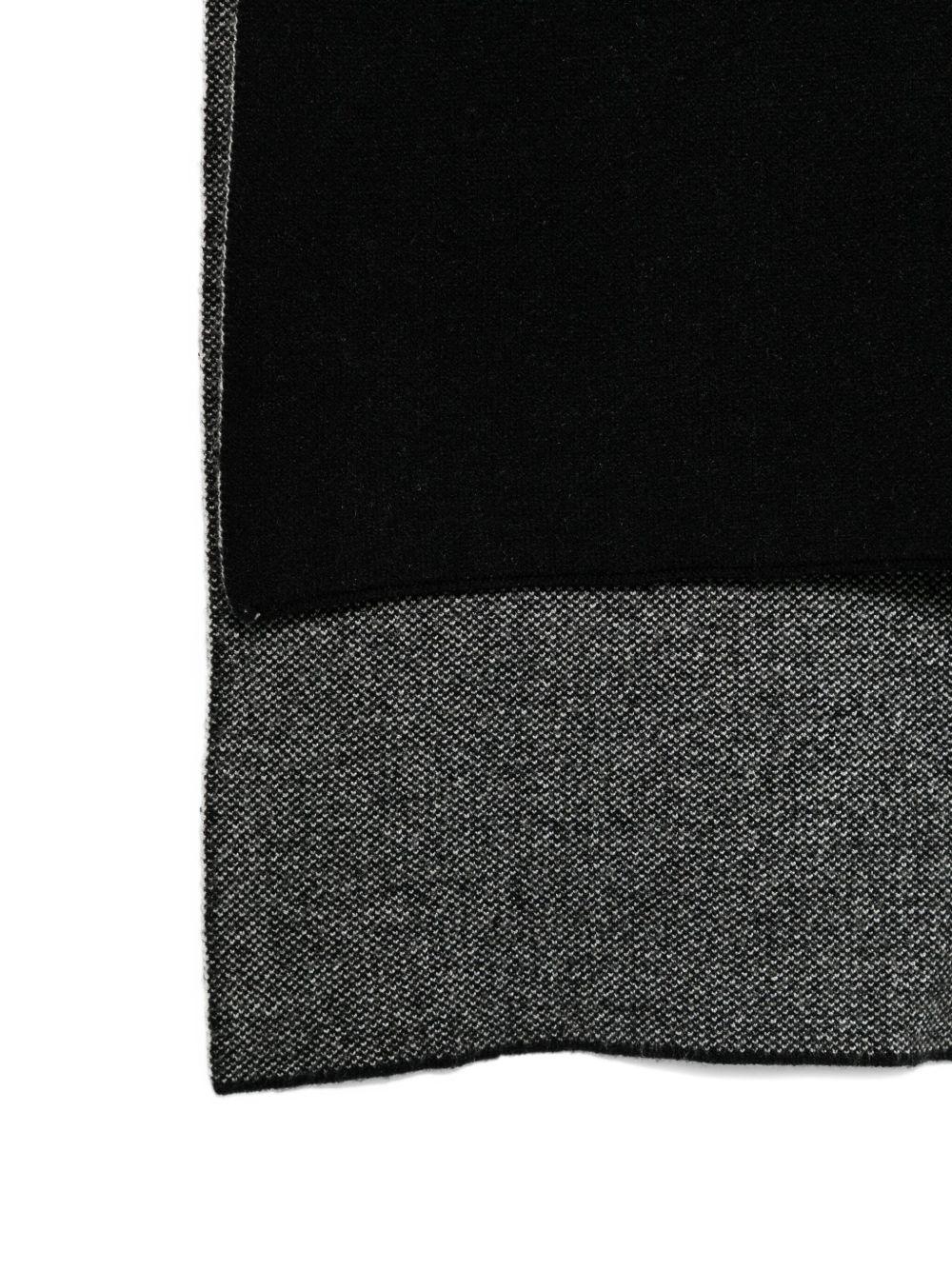 Sciarpa per bambino John Richmond Junior nero con logo a intarsio - Rubino Kids