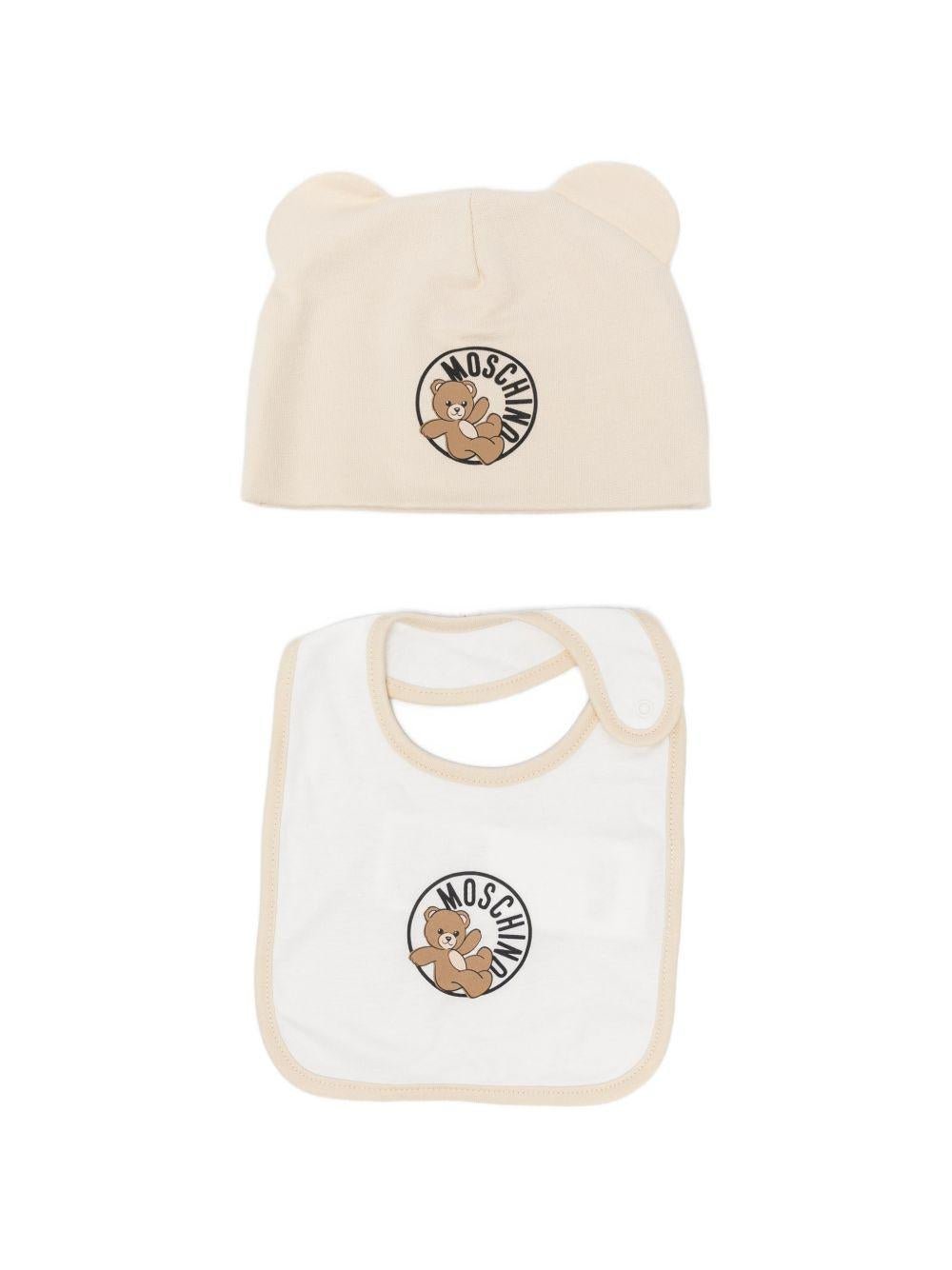 Set 2 pezzi Moschino Kids beige con stampa Teddy bear - Rubino Kids