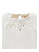 Set 2 pezzi per bambina Monnalisa beige con decorazione sullo scollo - Rubino Kids