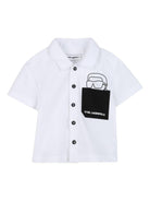 Set 2 pezzi per neonato Karl Lagerfeld Kids bianco con logo - Rubino Kids