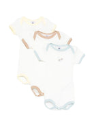 Set 3 pezzi per neonato Petit Bateau bianche a maniche corte - Rubino Kids