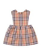 Set abito e body per neonata Burberry Kids beige con motivo a quadri - Rubino Kids