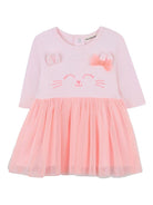 Set abito e leggins per neonata Billieblush rosa con motivo gatto - Rubino Kids