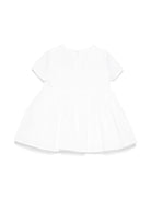 Set abito per neonata Elisabetta Franchi La Mia Bambina bianco in cotone con fiocco - Rubino Kids