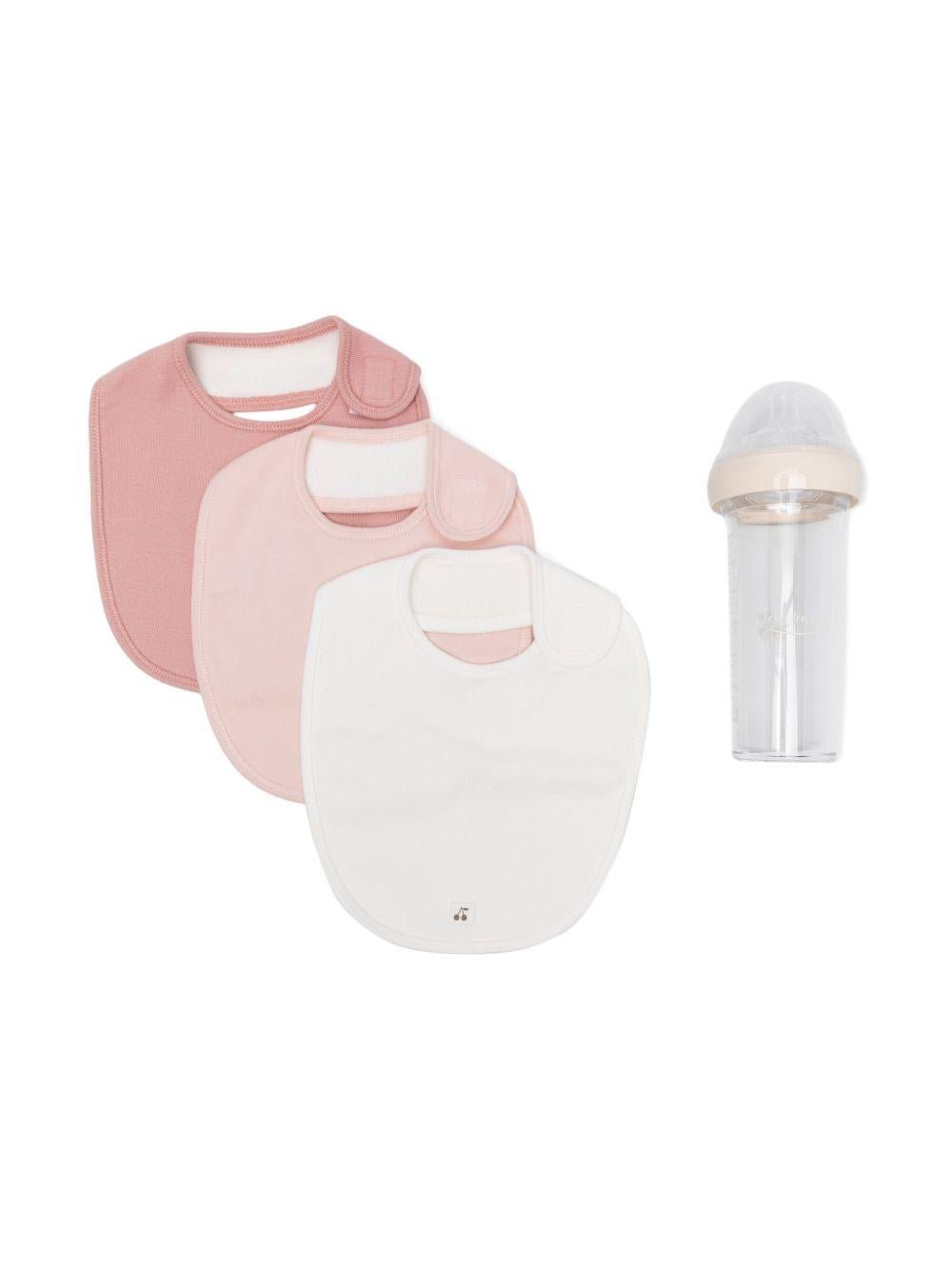 Set bavaglini biberon e coperta per neonata Bonpoint multicolore con design a portafoglio - Rubino Kids