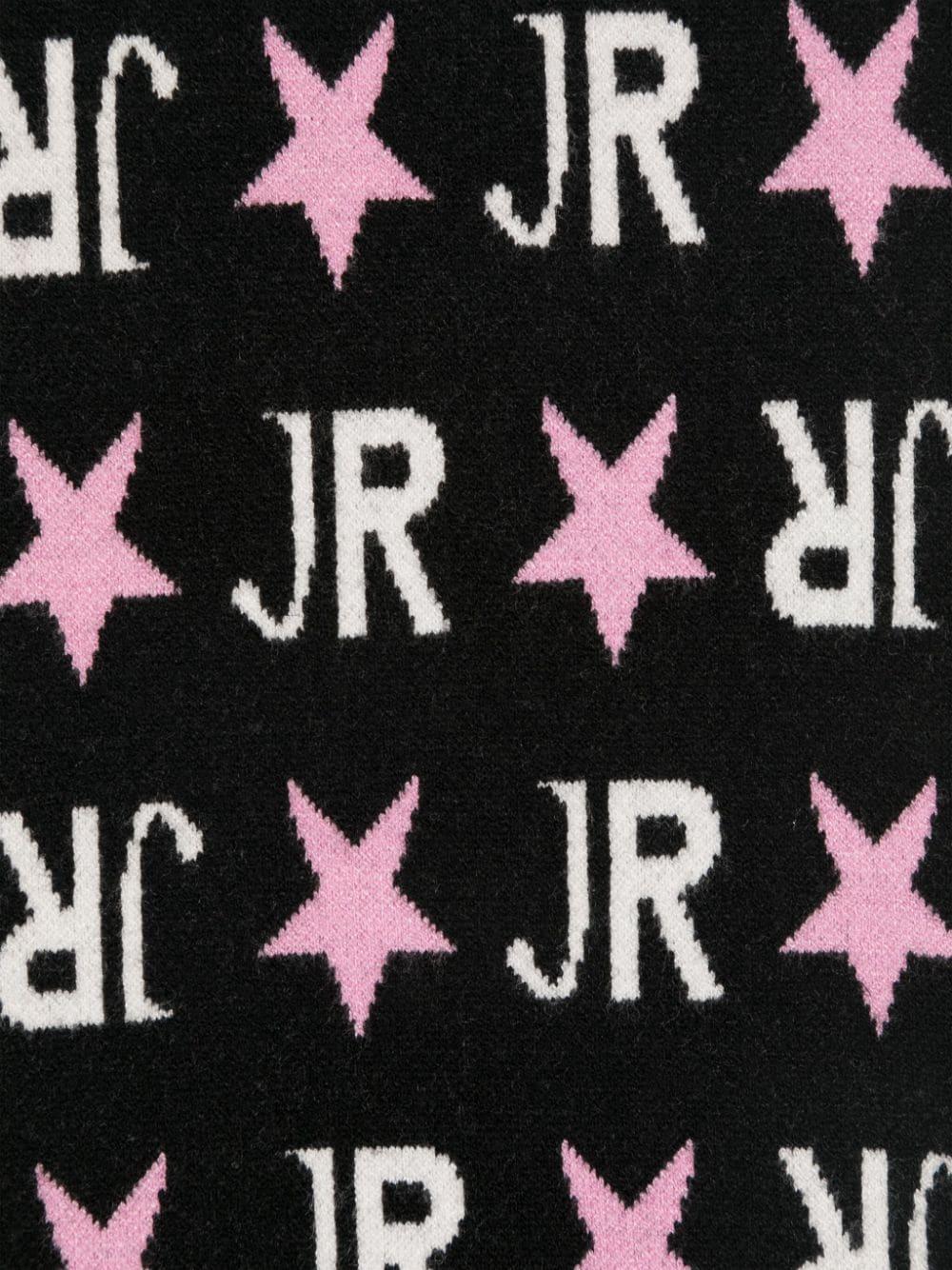 Set berretto con logo per bambina John Richmond Junior nero con motivo a stelle - Rubino Kids