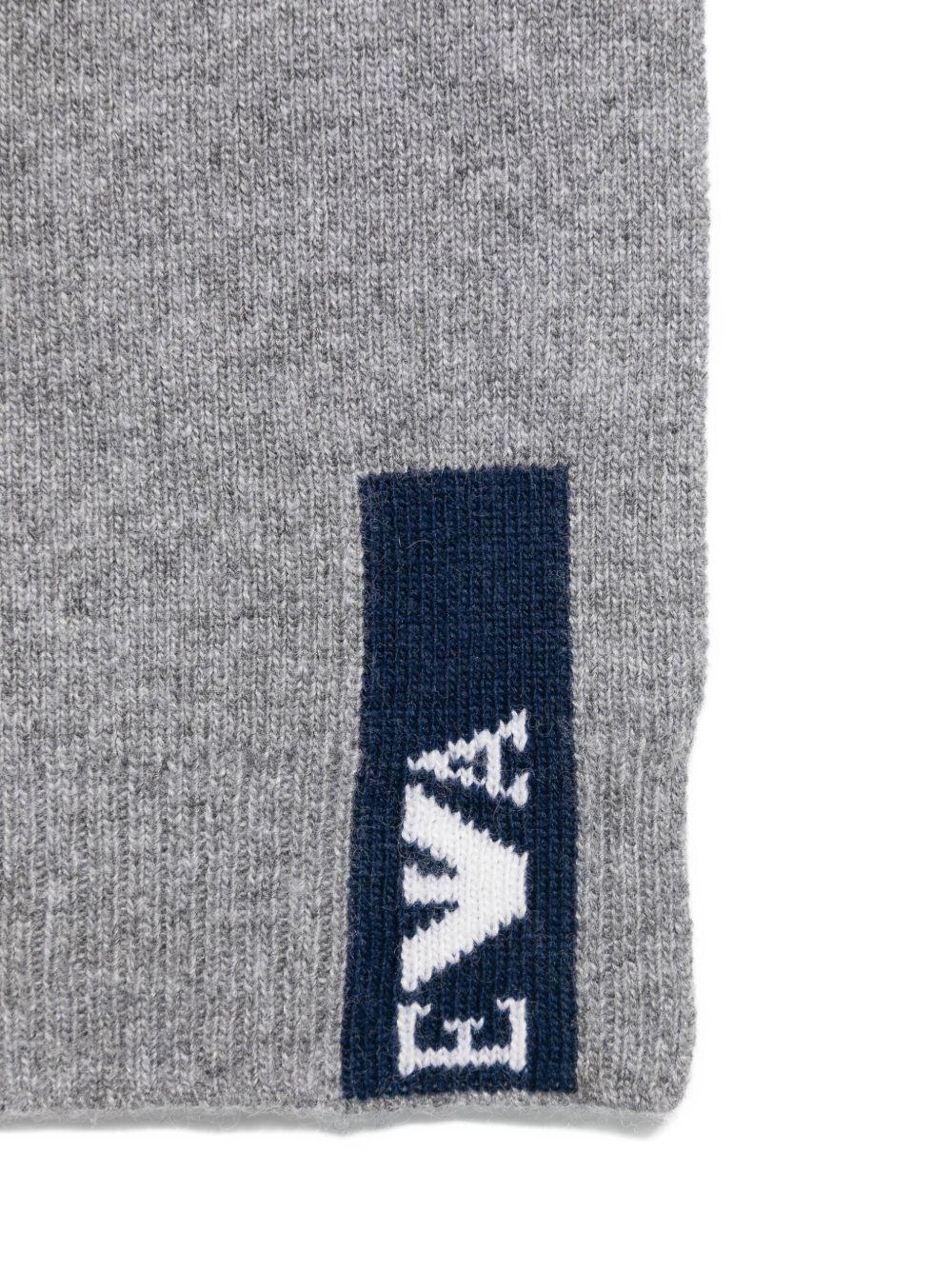 Emporio Armani Kids grey hat and scarf set with EMPORIO ARMANI