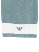 Set berretto e sciarpa per bambino Emporio Armani Kids grigio con logo - Rubino Kids