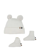 Set berretto e stivali per neonato Boss Kids bianco con dettaglio pompon - Rubino Kids