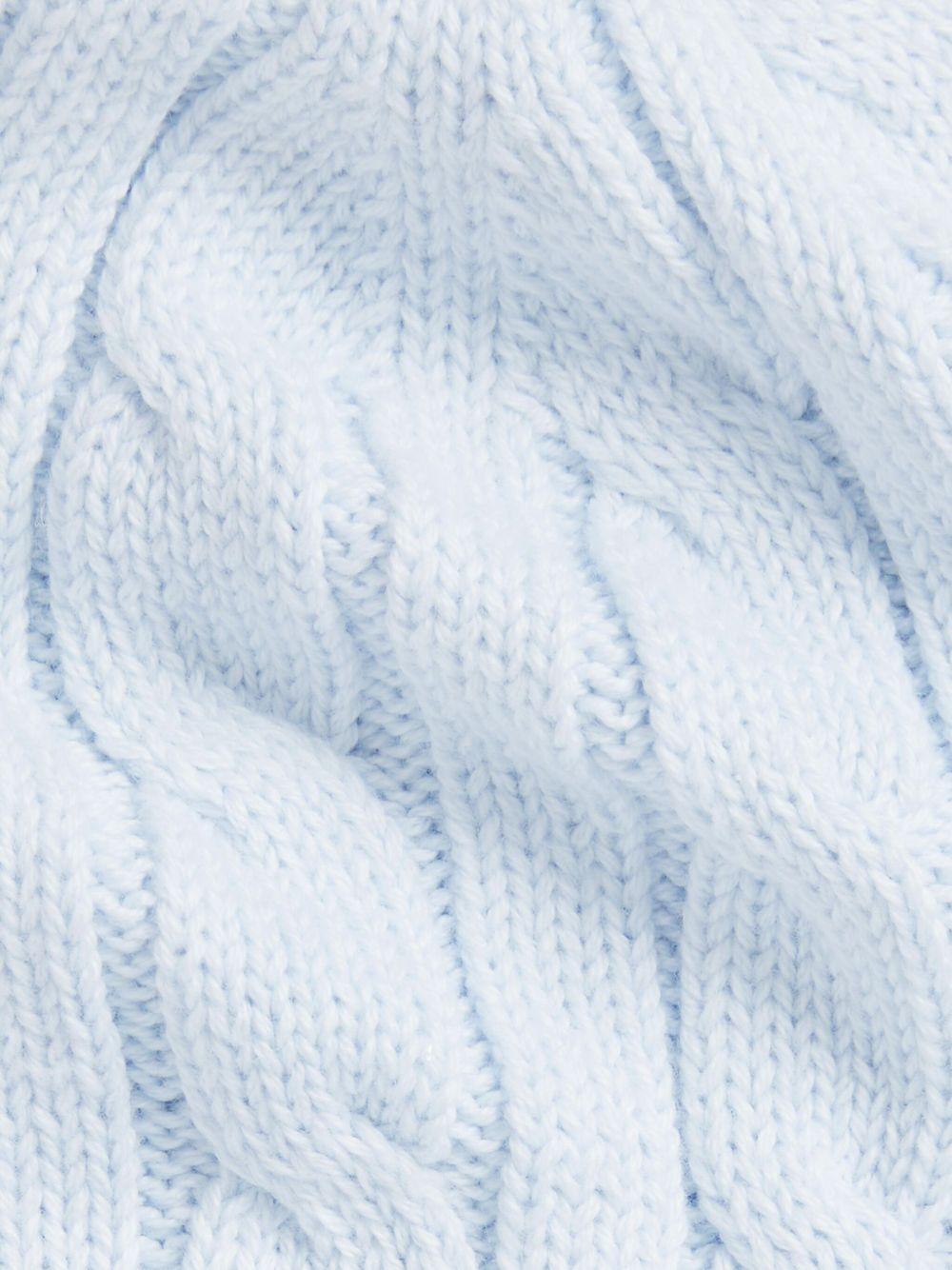 Set berretto e stivali per neonato Polo Ralph Lauren Kids azzurri con polsini a coste - Rubino Kids